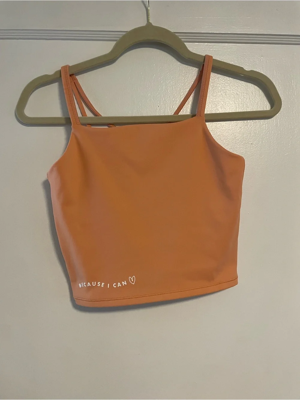 Athleta Peachy Orange Double-Strap Girls Sports Bra